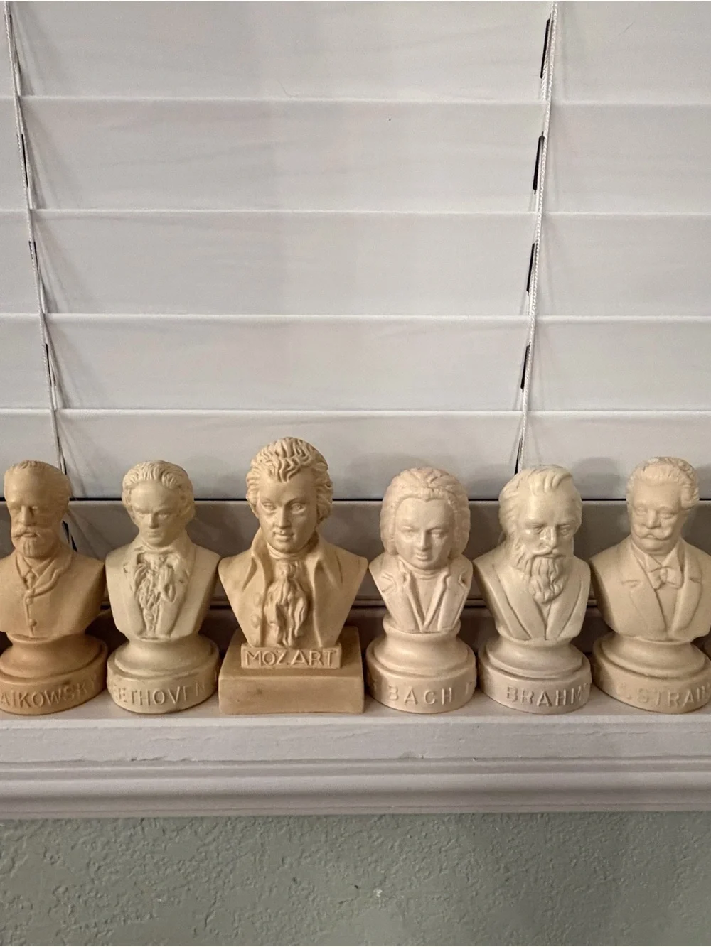 Vintage Halbe Classical Composer Bust Set – Musician Statues | Mozart, etc.